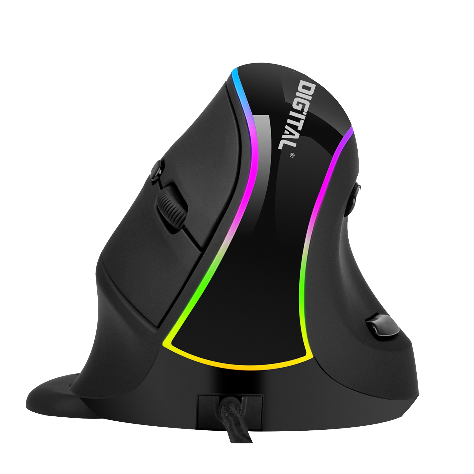 Wired Vertical Ergonomic Mouse with RGB Lighting