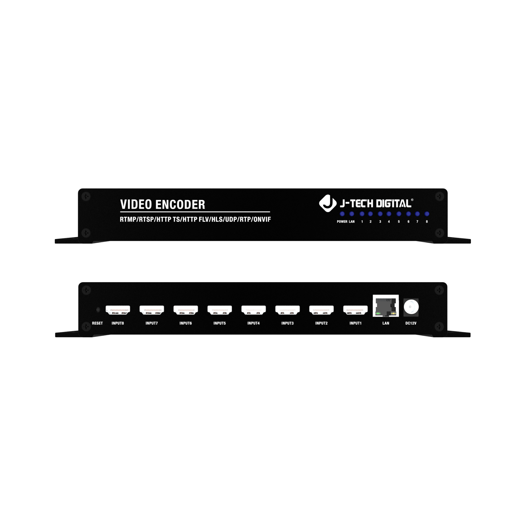 Stream up to 32 channels with H.264/H.265 encoding and RTMP/RTSP/SRT