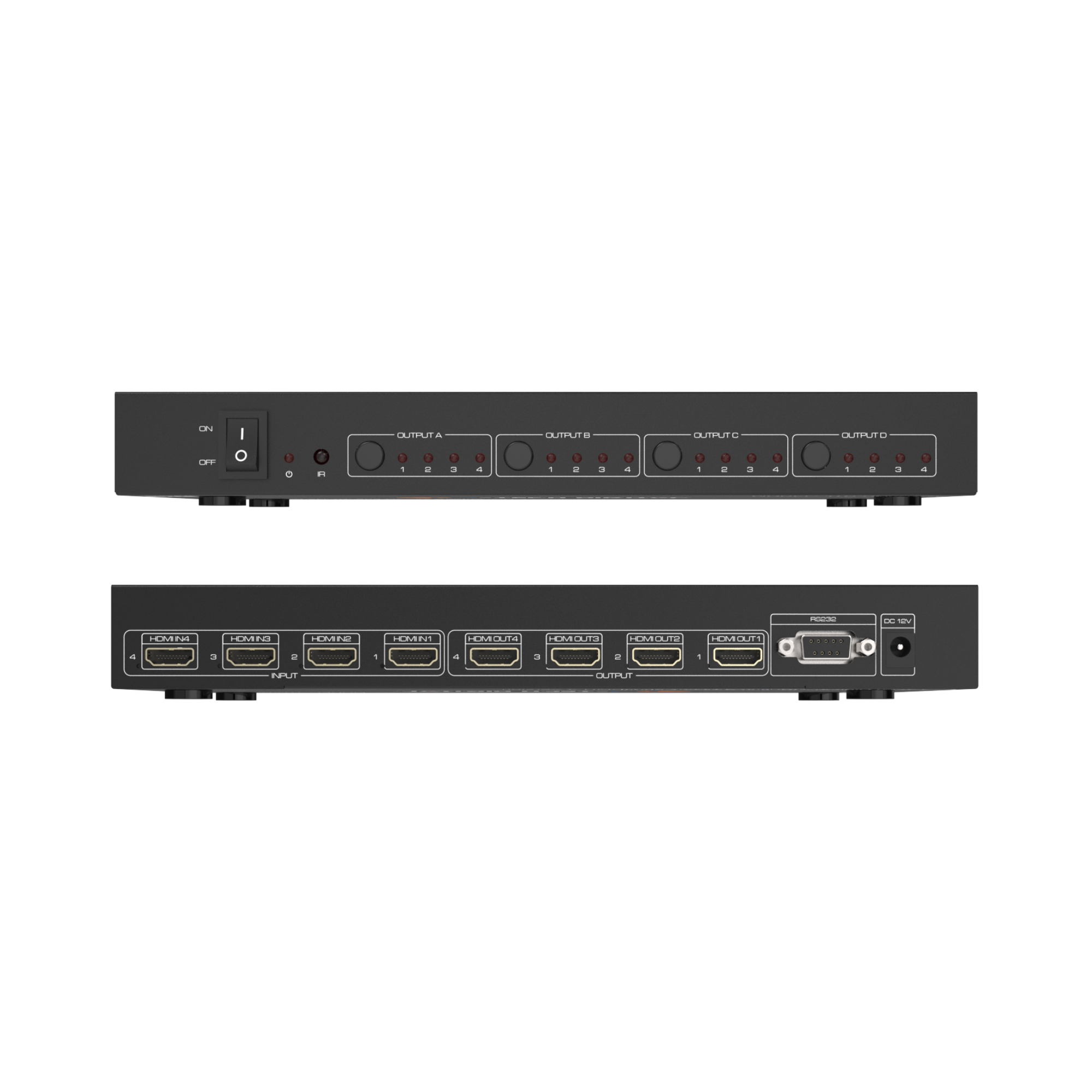 4K 4x4 HDMI Matrix Switcher | RS232 & IR Control