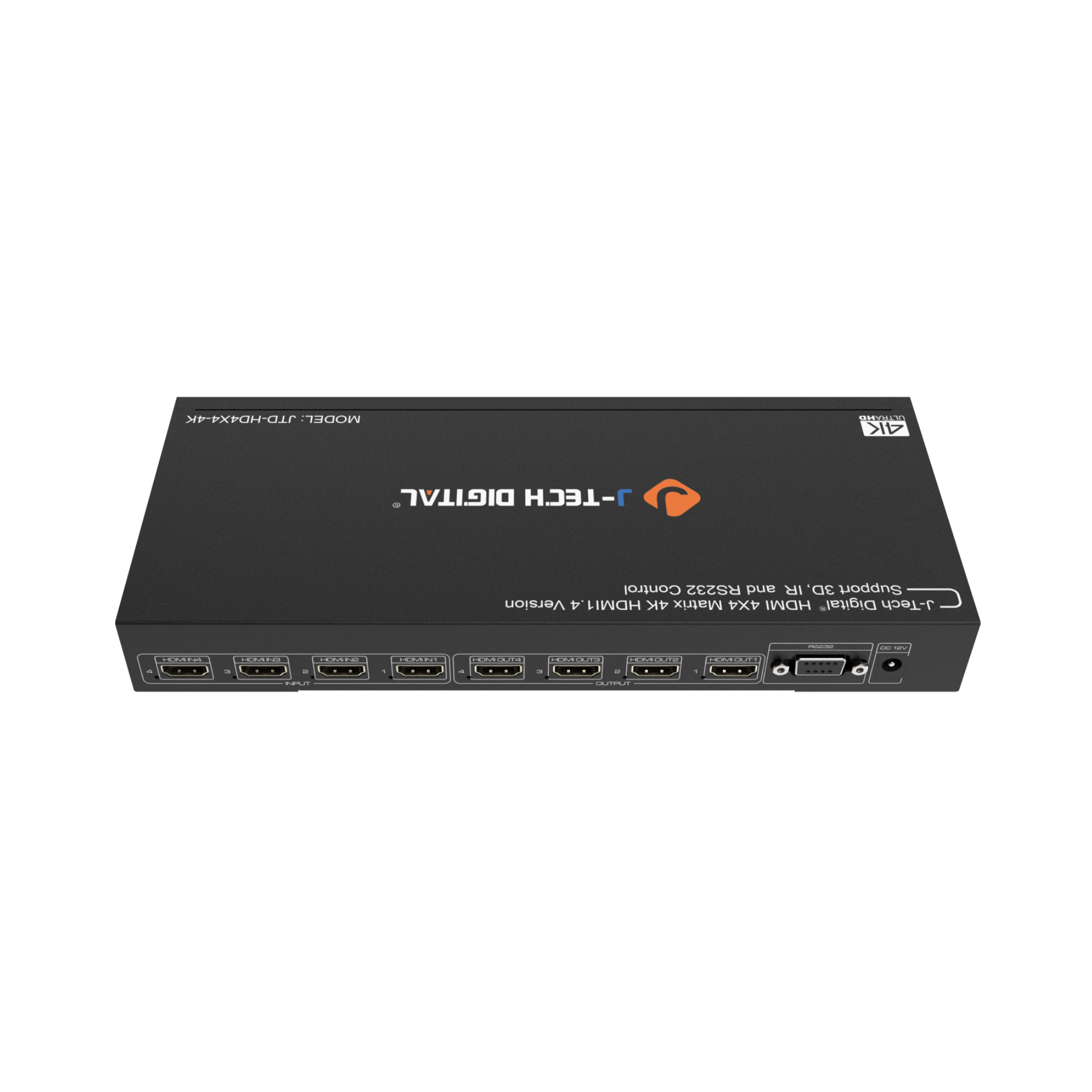 4x4 HDMI Matrix Switcher with IR Remote Control